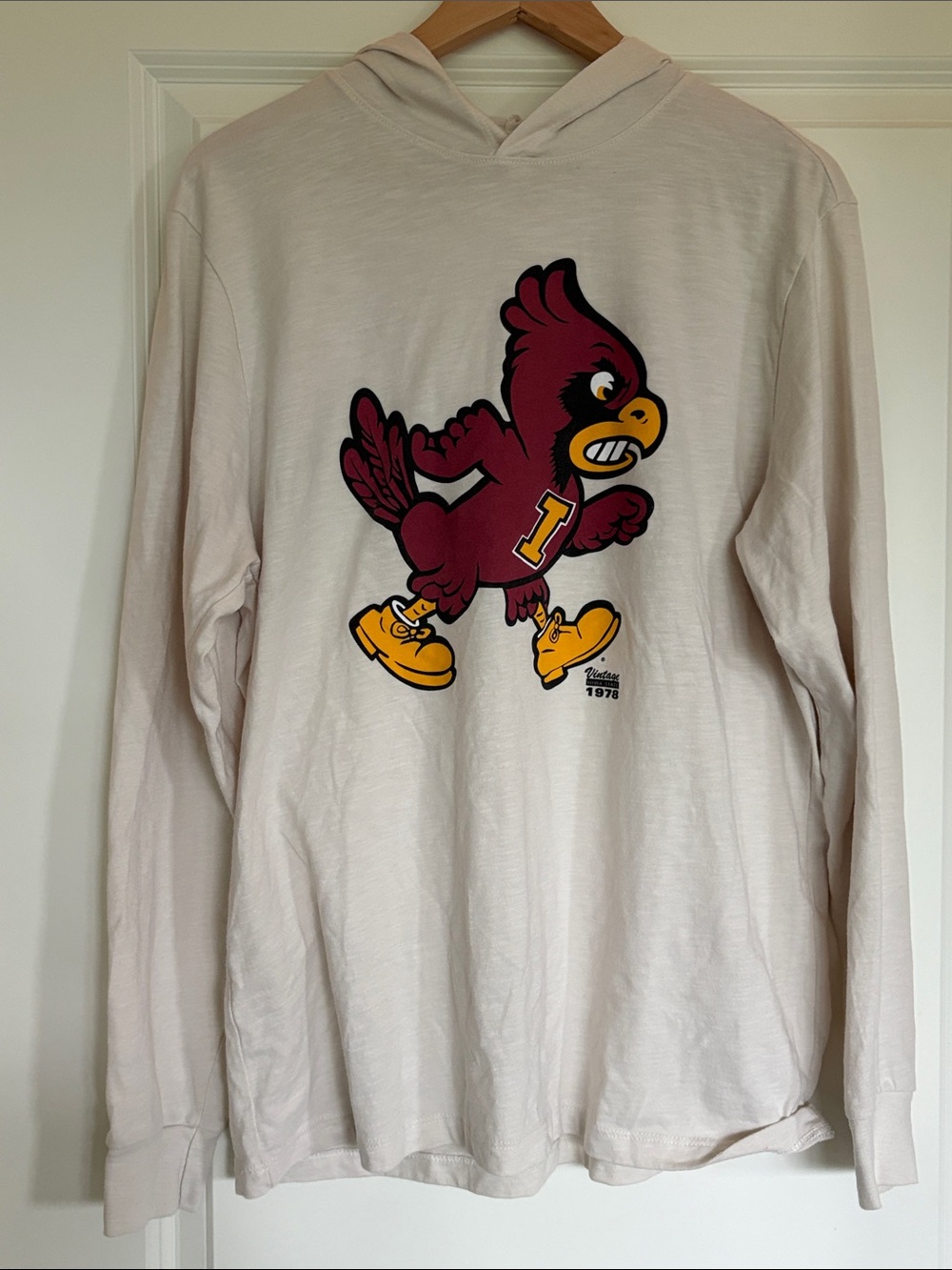 Cream Walking Cy Iowa State Hoodie